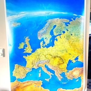 Vintage Panoramic Map of Europe